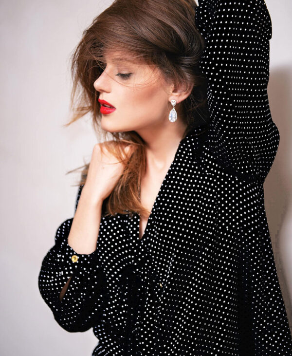 Black Polka Dot Blouse